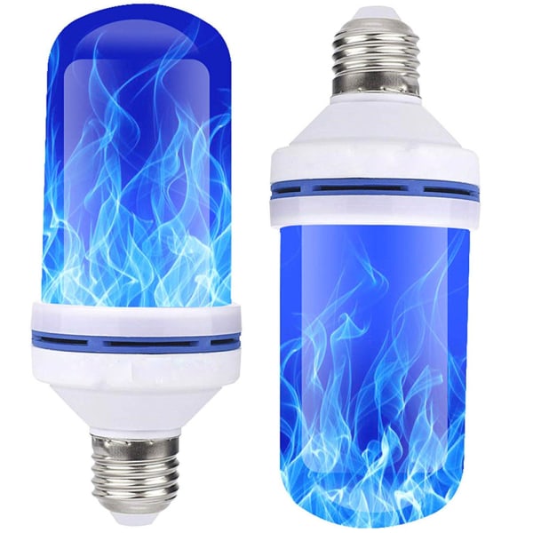 Flammande LED-lampa 2-pack blå