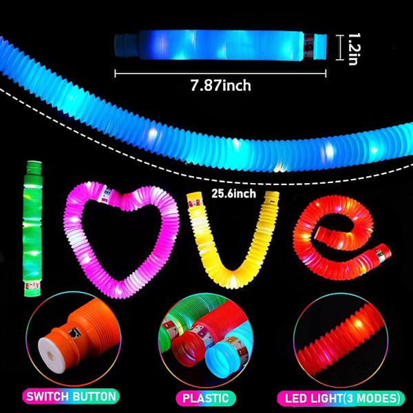 12-pak (2 sæt) LED Lyspinde, Festgaver, Store Lyspinde