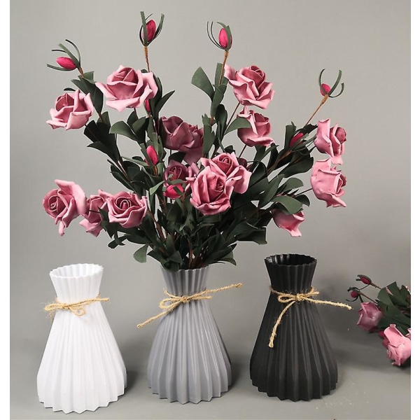 1 Piece Plastic Vase, Home Decoration Vase With Imitating Ceramic Appearance, Wedding Home