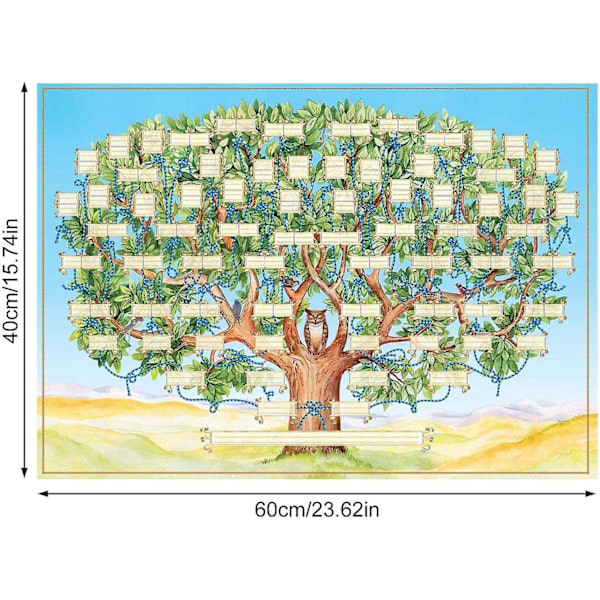 Familjeträdkarta att fylla i, 6 generationer släktforskningsregister tomt ifyllbart familjeträd, 15.75x23.62 tum familjeträdkarta släktforskning
