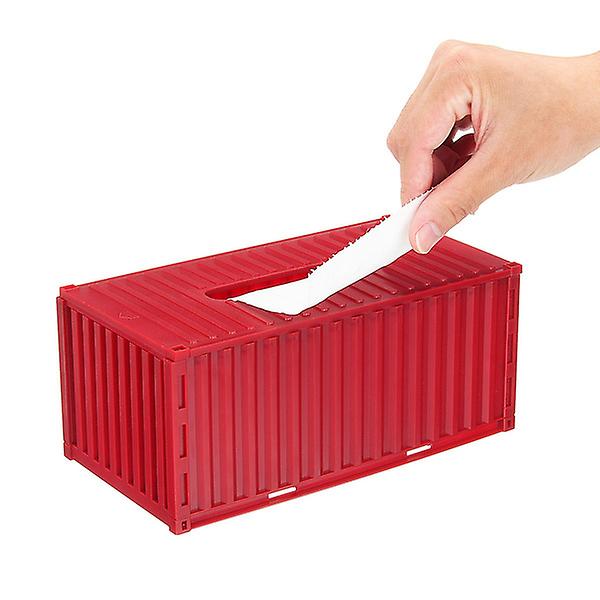 Facial Tissue Box Cover Creative Shipping Container Holder Design Square Paper