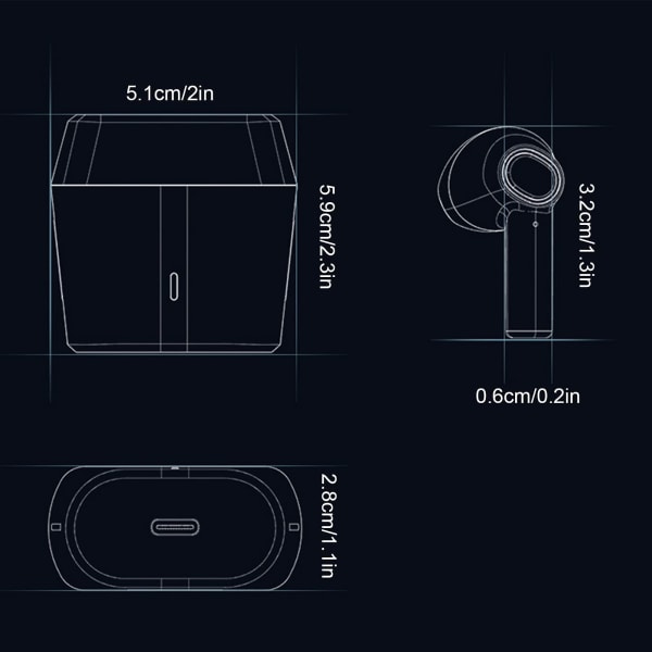 Bluetooth-headset halv-örat affärer sport med Cha