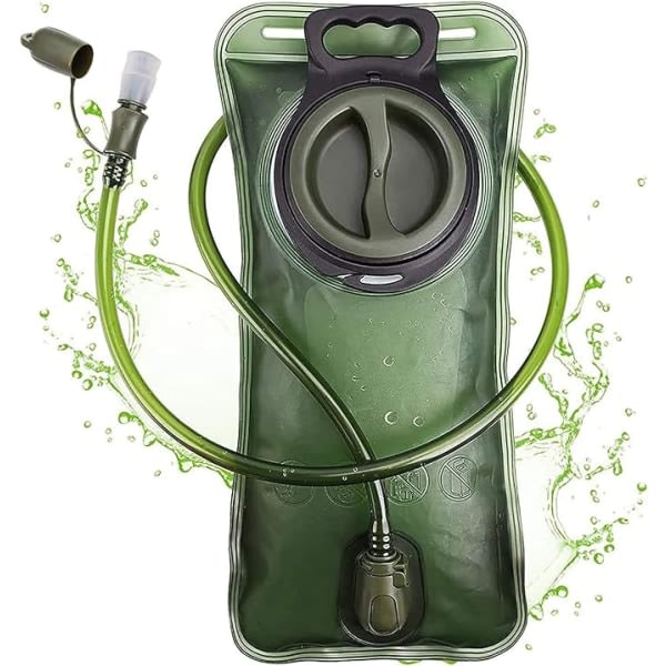 Væskeblære 2 liter lækagesikkert vandreservoir, blærepose til militær vandopbevaring, erstatning for BPA-fri væskepakke