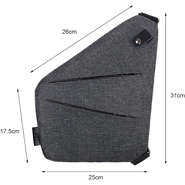 Mäns axelväska crossbody bröstväskor ultralätt axelväska herr axelväska multifunktionell ryggsäck vandring cykling resor