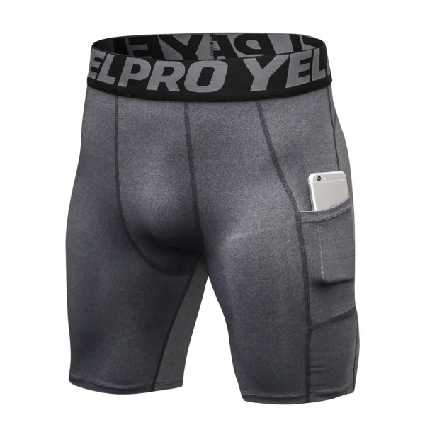 Pack Compression Shorts för män Aktiv träningsunderkläder med fickor