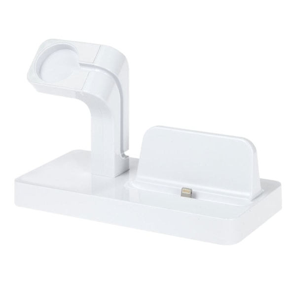 TG USB Ladestasjon Kompatibel med Apple Watch og iPhone - Hvit