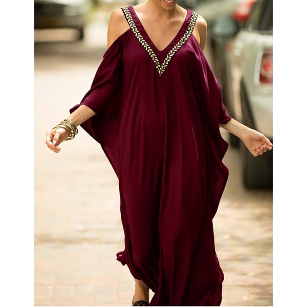 Off-shoulder kjole badedragt bluse lang nederdel
