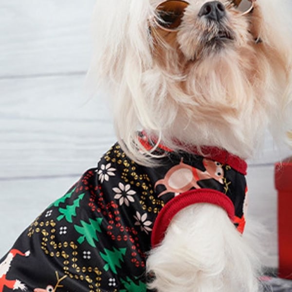 Hundekjoler Søt juleantrekk Hundekostyme for små hunder Katteklær (stil 1)