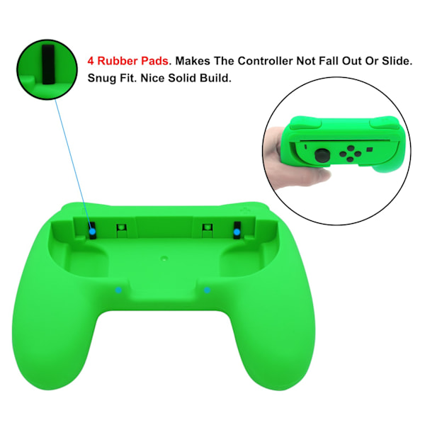 Grepp som är kompatibla med Nintendo Switch för Joy Con & OLED-modell för Joycon Green and Pink