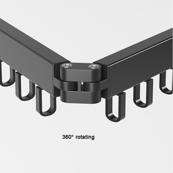 Foldbart tøjstativ Foldbart tøjstativ SORT 2 STÆNGER Sort Black 2 Rod