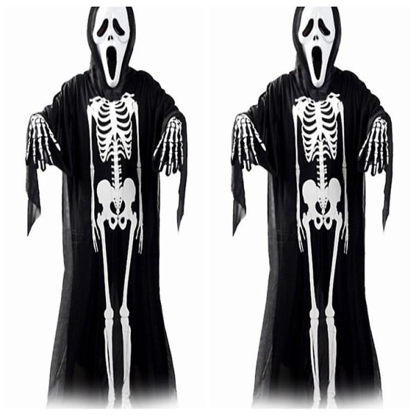 Cosplay Skeleton Ghost Kostym Maskerad Halloween Vuxen Barndräkt90cm