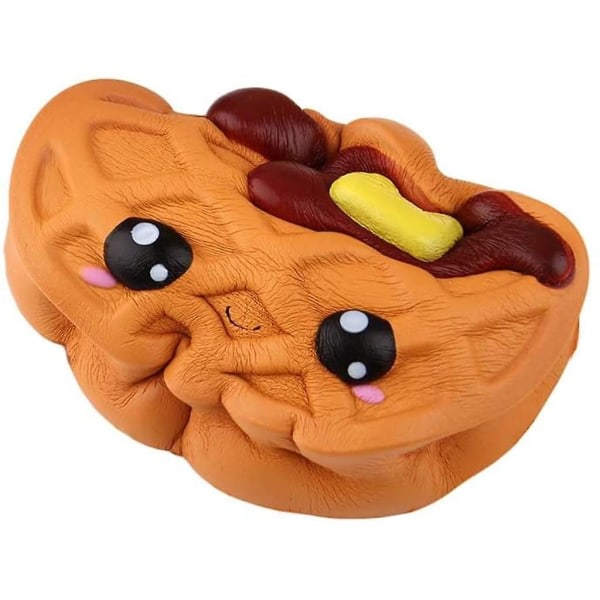 Sjokoladekake Emoji Kawaii Slow Steps Squeeze Toy Langsomt stigende Squishies Antistress leke for barn Voksne (11,5 * 11,5 * 3 cm) Pakke med