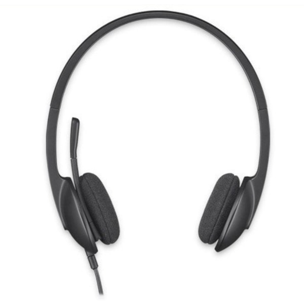 H340 Trådløst Headset, Stereo Hovedtelefoner med Støjreducerende Mikrofon, USB, PC/Mac/Laptop - Sort