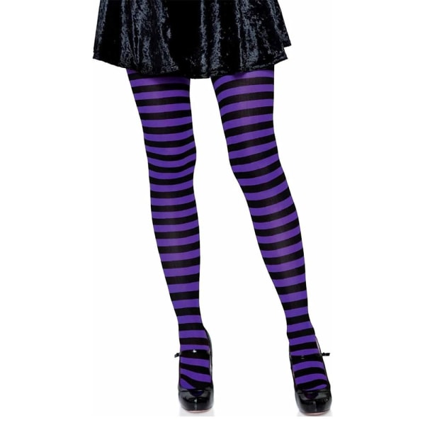 Mordely Tights Korkea sukat PURPLE&BLACK purple&black