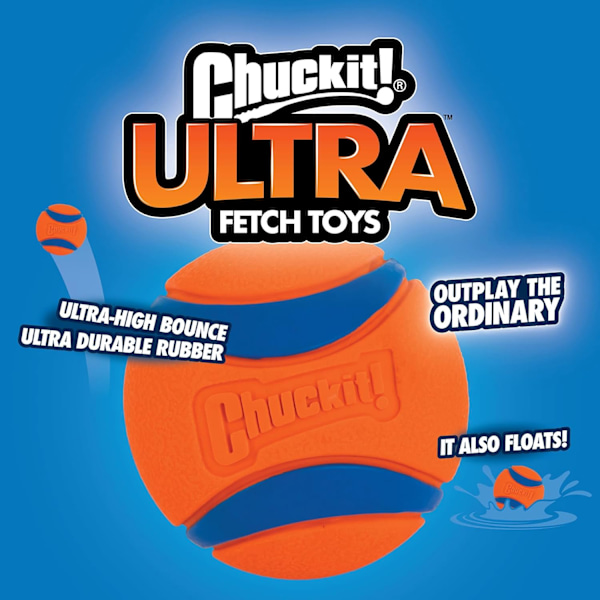 Ultra Ball Hundelegetøj, Holdbar Højspringende Flydende Gummi Hundebold, Launcher Kompatibel Legetøj Til Hunde, Medium 1pc