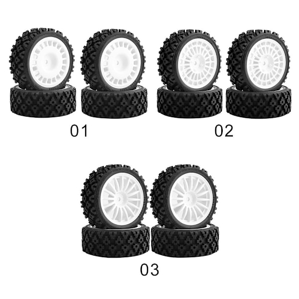 4 stk. RC bil hjuldæk til Tamiya TT01/TT02/XV-01 3