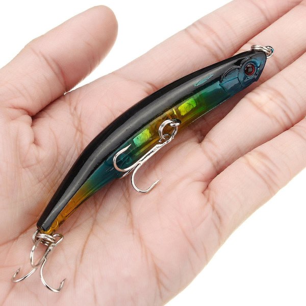 4x Transparent Hard Body Bent Minnow Topwater Pencil Fiske