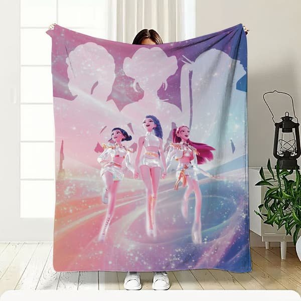 K-Witch Hunters Flanellteppe Hot Sale Digitaltrykk Multifunksjonelt Teppe Soverom Sofateppe A1237 130*150【Student Blanket】