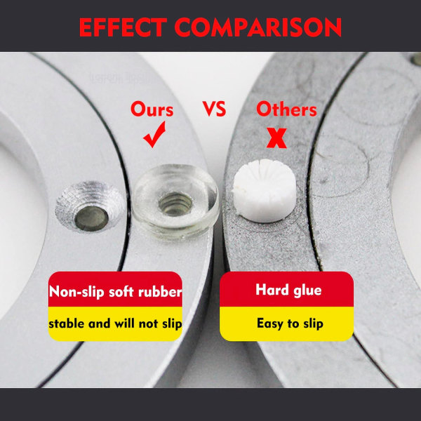Aluminiumslegering Lazy Susan drejeskive, Heavy Duty Lazy Susan drejeskive, roterende leje Lazy Susan, glat rundt spisebord (18 tommer)