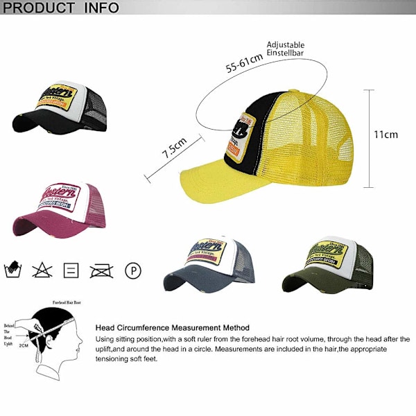 Cap Summer Half Mesh Hats for Men Women Embroidered Baseball Cap Casual Hats Hip Hop Trucker Caps Washed Cap