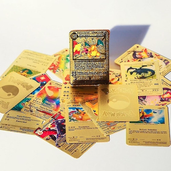 Golden French Pokmon Collection Cards Tcg Deck Box Gold Fil Card Assorted Cards Boys Z32102