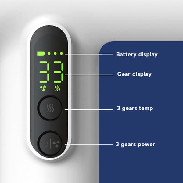 Trådløs hårtørrer 3 hastigheder og 3 temperaturer USB genopladeligt batteri 200W hårtørrer Bærbar hårtørrer med digitalt display til kvinder