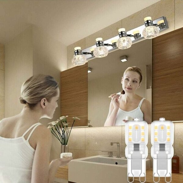 G9 LED-lampe, G9 LED 220V Naturlig hvit 3000K 3W halogenekvivalent 30W halogenlys 8-pakning - Perfet