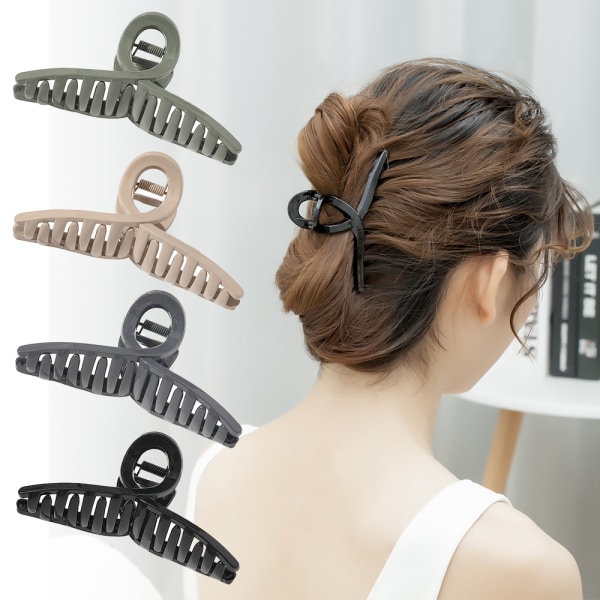 Kvinnors hårspännen Stark Stora traditionella hårnålar Klokäke black