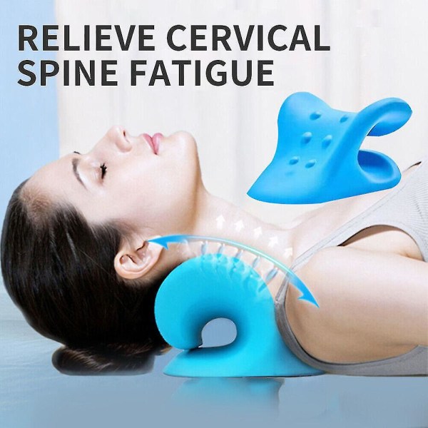 Nakke Skulder Båre Relaxer Cervical Kiropraktikk Traksjonsenhet Pute for smertelindring Cervical Spine Alignment Gift-g-