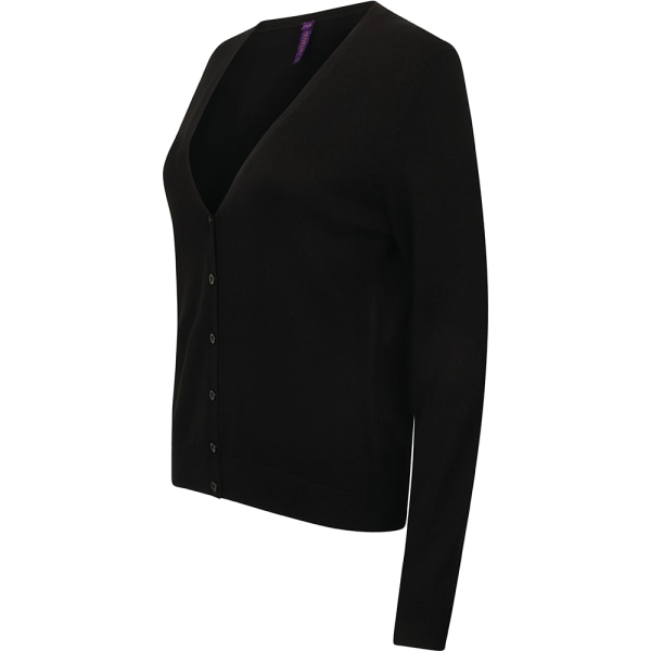 Henbury cardigan med v-hals for kvinner 4XL svart Svart Black 4XL