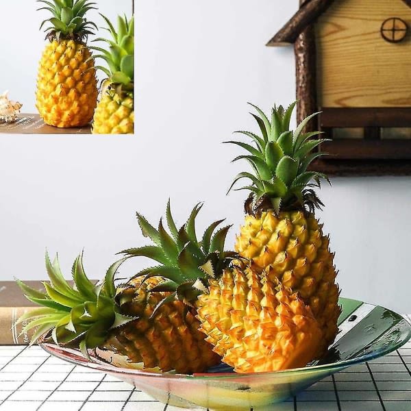 Realistisk kunstig frukt falsk ananas for visning av høy simulering