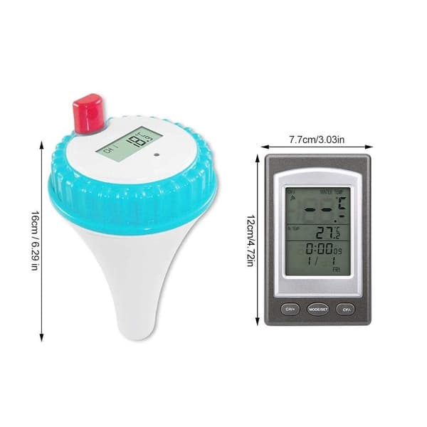 Trådløs digital pooltermometer med LCD-modtager til visning af vandtemperatur