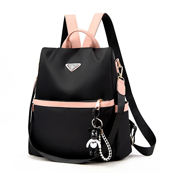 Ryggsäck - Damryggsäck - Trendig Ryggsäck - Anti-Stöld Ryggsäck - Enkel Ryggsäck - Reseryggsäck - 32cm - Svart Rosa