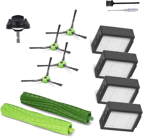Reservedele til iRobot Roomba J7 i7 i6 i3 i4 i2 i5 i8 i1+/Plus e5 e6 I E J Serie Støvsuger 1 Sæt Gummirullebørster 4