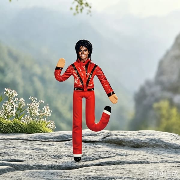 Michael Jackson-inspired Plush Doll 28cm, Abstract Character Stuffed Pillow, Soft Collectible Plush Toy A4