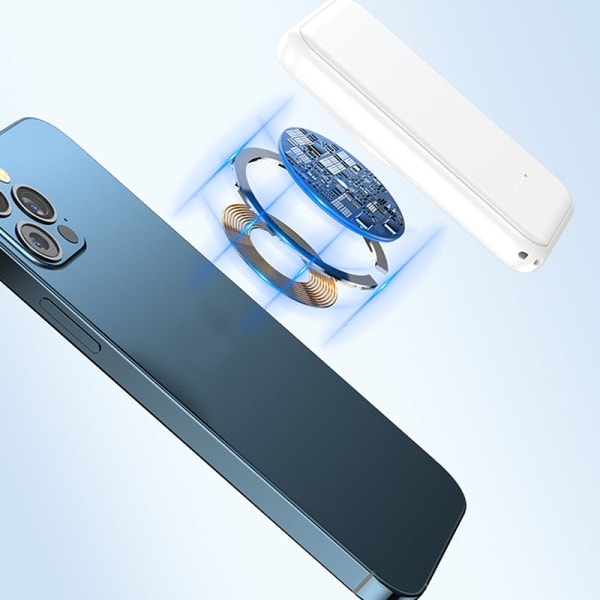 CDQ Mag-Safe Trådløs Magnetisk Powerbank Sort