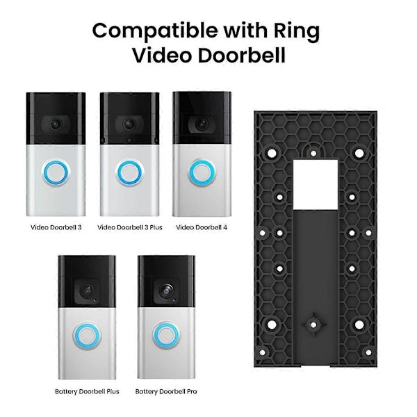 Videodørklokkeholder til Ring Video Doorbell 3/3 Plus/4 til Batteridørklokke Plus/Pro, Dørklokkeholder_xx