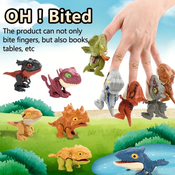 20 st Mini Dinosaurie Fingerdockor - 7,62 cm Flexibla Ledmodeller för Barn 20pcs