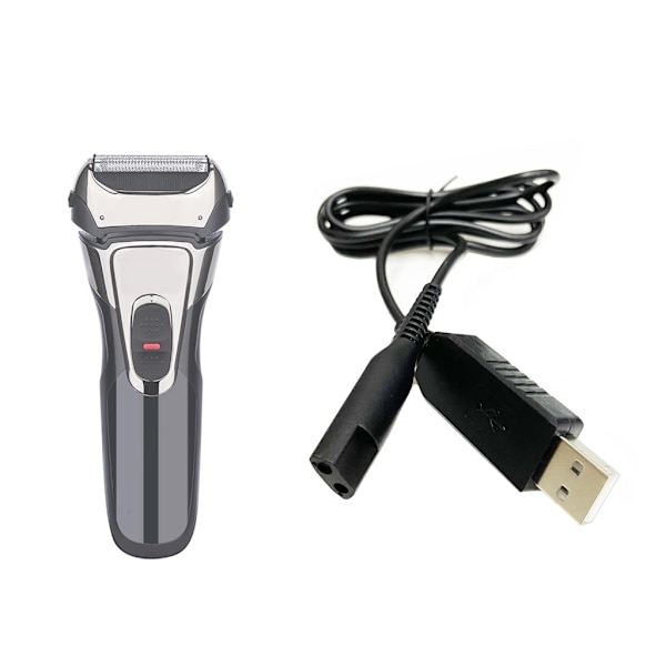 USB-latauskaapeli Braun 1-9 -sarjan partakoneille, sarjat S3, S5, S7 ja S9. Käyttökelpoinen ja luotettava laturi, 1 m kaapeli