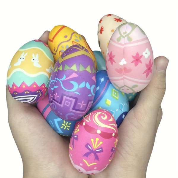 12 st Squishy påskäggsleksaker - Färgglada festpresenter 12pcs