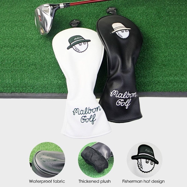 Golfkøllehodebeskyttelse Golf Wood Cover HVIT FAIWAY COVER FAIWAY Whit White Faiway Cover-Faiway Cover