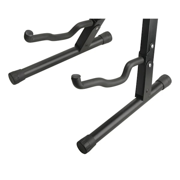 Black Iron Guitar Stand - Unique Foldable Design, Sturdy A-Frame Display Rack for Bass