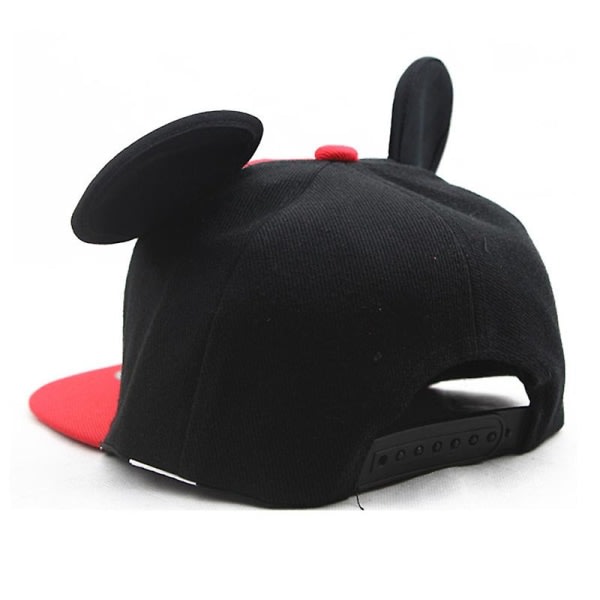 Barne Mickey Mouse Øre Tegneserie Baseball Cap Gutter Jenter Snapback Mesh Solhatt Rød