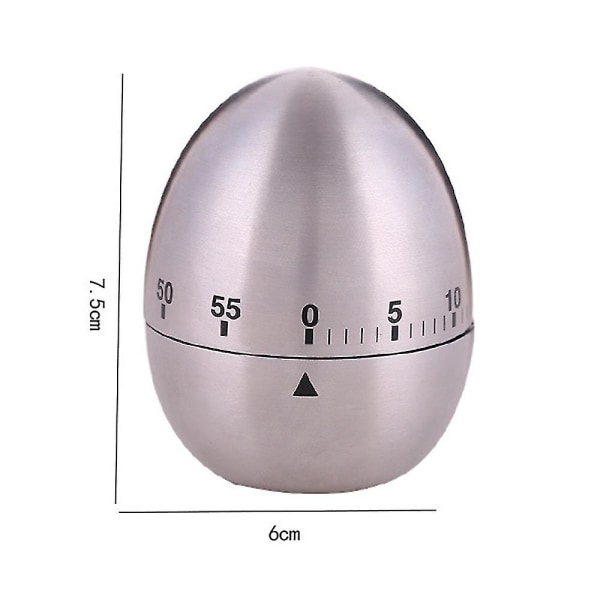 Egg Timer, Kjøkken Timer, Sølv