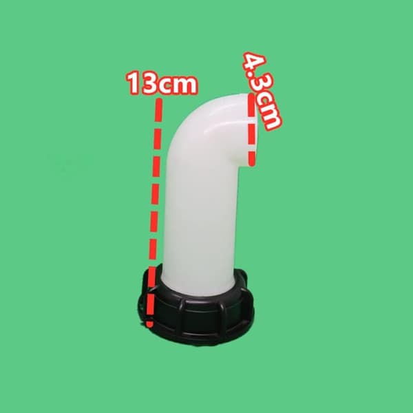 Sprießen 2 stk. vanntankdyseventil, vanntankventil, IBC vanntankadapter 60 mm, for død IBC-tank (hvit)