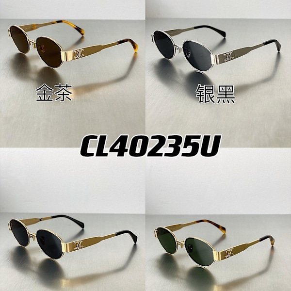 Moderne retro Arc De Triomphe solbriller til kvinder Silver Black
