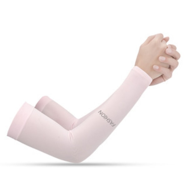 Sun protection Arm sleeves Sun sleeves Men's Junior football, golf, volleyball 2 pairs 【Fingerless】 pink