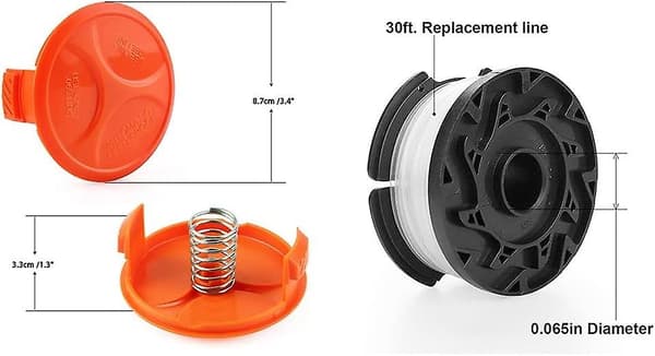 2 spoler med line og dæksel til Black & Decker STC1820PC ST5530 STC1815 STC1820D trimmer trimmer