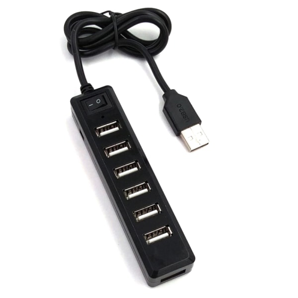 USB-hubb 7-portars expanderadapter USB 2.0-hubb Multi USB-splitter white