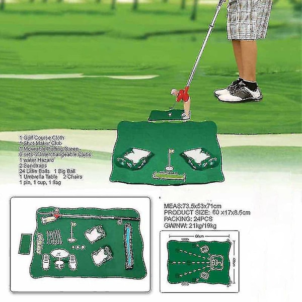 Golf inomhus minigolfspel Golf Man inomhus golfspel inomhus minigolfspel set med A--